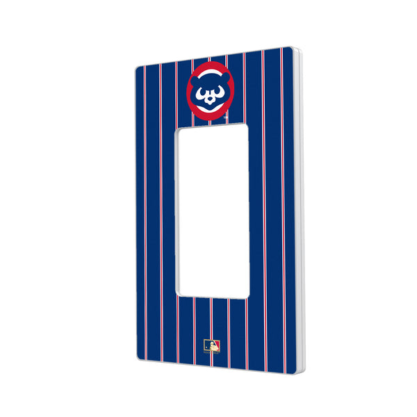 Chicago Cubs Home 1979-1998 - Cooperstown Collection Pinstripe Hidden-Screw Light Switch Plate - Single Rocker