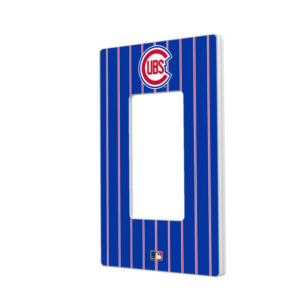 Chicago Cubs 1948-1956 - Cooperstown Collection Pinstripe Hidden-Screw Light Switch Plate - Single Rocker