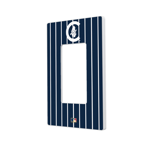 Chicago Cubs Home 1911-1912 - Cooperstown Collection Pinstripe Hidden-Screw Light Switch Plate - Single Rocker