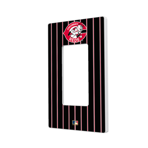 Cincinnati Reds 1978-1992 - Cooperstown Collection Pinstripe Hidden-Screw Light Switch Plate - Single Rocker
