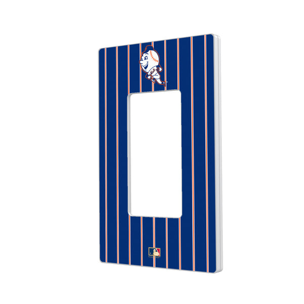 New York Mets 2014 - Cooperstown Collection Pinstripe Hidden-Screw Light Switch Plate - Single Rocker