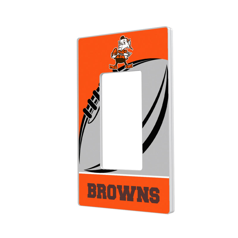 Cleveland Browns Passtime Hidden-Screw Light Switch Plate - Single Rocker