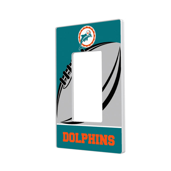 Miami Dolphins 1966-1973 Historic Collection Passtime Hidden-Screw Light Switch Plate - Single Rocker