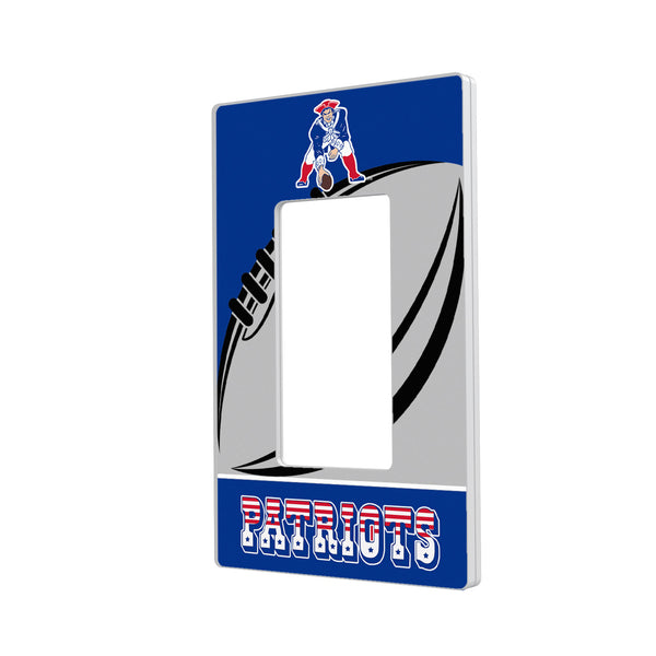 New England Patriots Passtime Hidden-Screw Light Switch Plate - Single Rocker