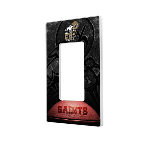 New Orleans Saints Legendary Hidden-Screw Light Switch Plate - Single Rocker