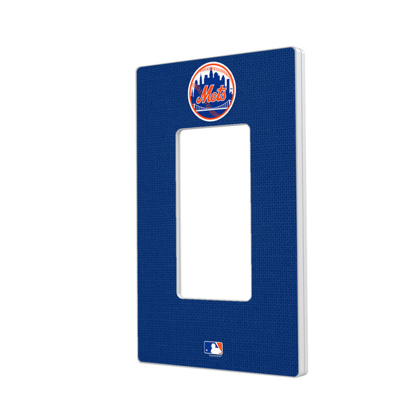 New York Mets Solid Hidden-Screw Light Switch Plate - Single Rocker
