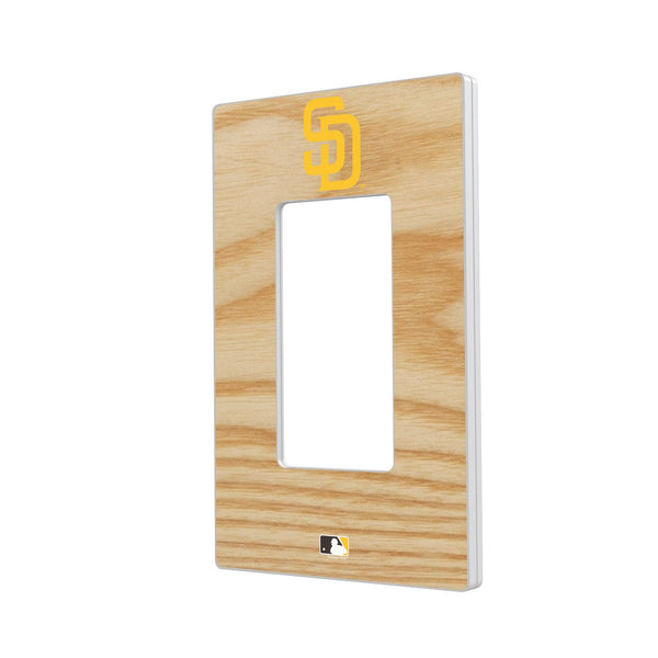 San Diego Padres Wood Bat Hidden-Screw Light Switch Plate