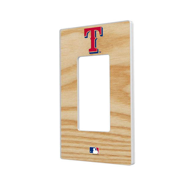 Texas Rangers Wood Bat Hidden-Screw Light Switch Plate