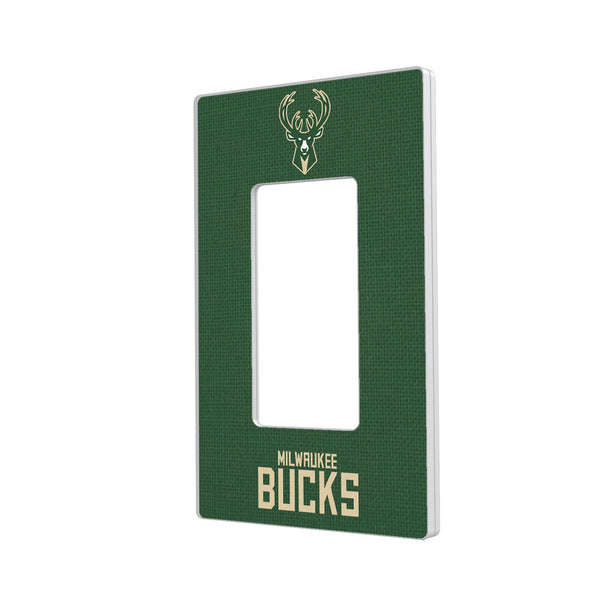 Milwaukee Bucks Solid Hidden-Screw Light Switch Plate - Single Rocker