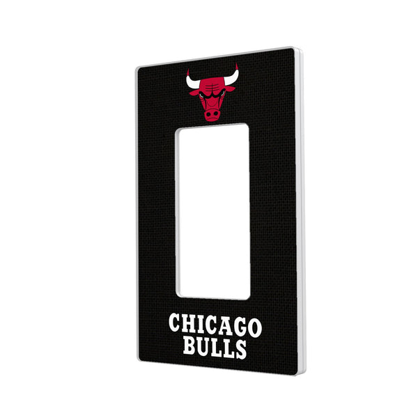 Chicago Bulls Solid Hidden-Screw Light Switch Plate - Single Rocker