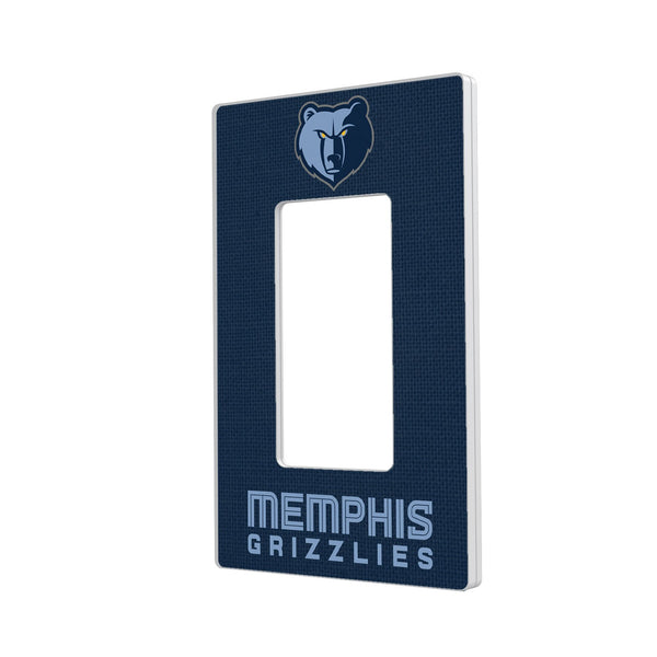 Memphis Grizzlies Solid Hidden-Screw Light Switch Plate - Single Rocker