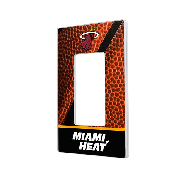Miami Heat Basketball Hidden-Screw Light Switch Plate - Single Rocker
