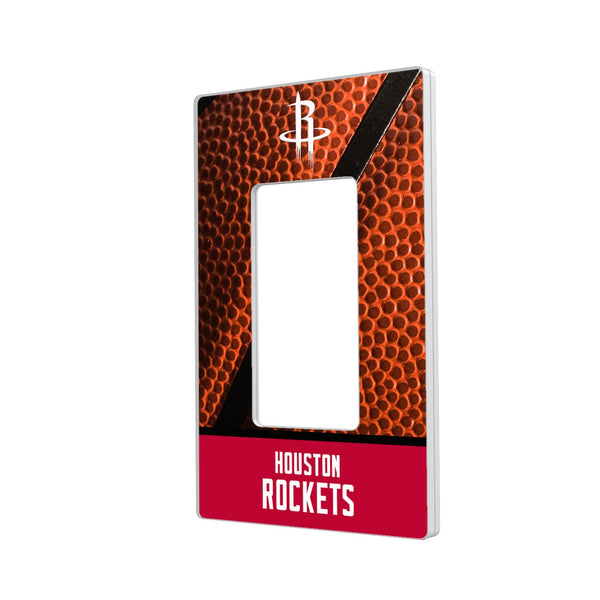 Houston Rockets Basketball Hidden-Screw Light Switch Plate - Single Rocker