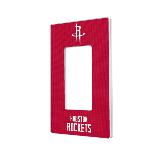 Houston Rockets Solid Hidden-Screw Light Switch Plate - Single Rocker