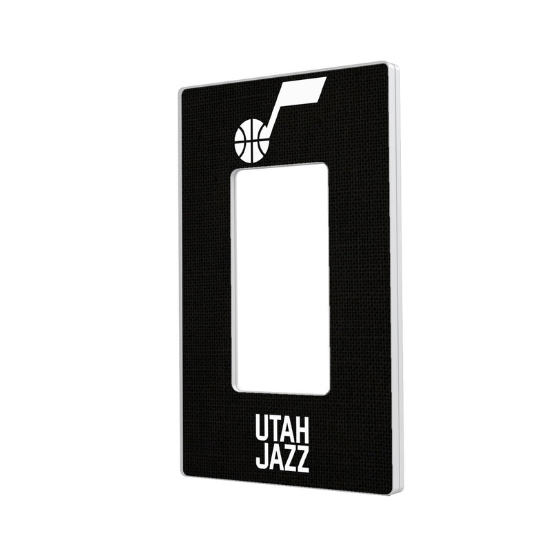 Utah Jazz Solid Hidden-Screw Light Switch Plate - Single Rocker