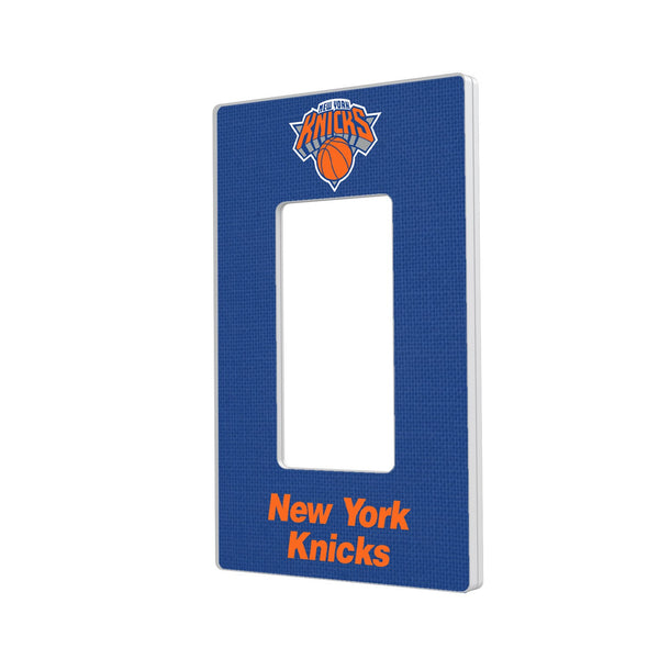 New York Knicks Solid Hidden-Screw Light Switch Plate - Single Rocker