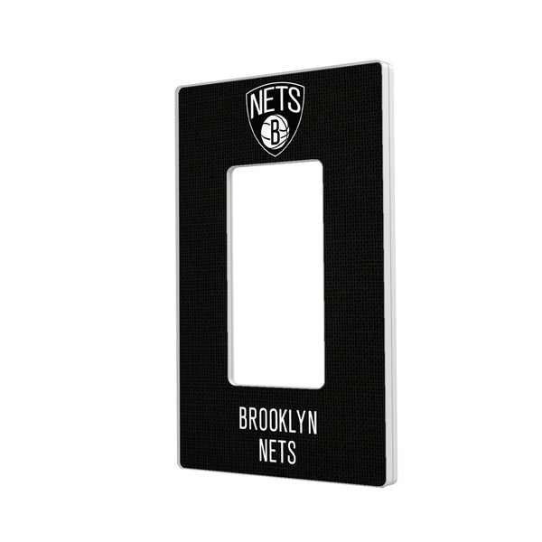 Brooklyn Nets Solid Hidden-Screw Light Switch Plate - Single Rocker