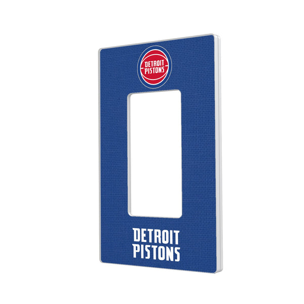 Detroit Pistons Solid Hidden-Screw Light Switch Plate - Single Rocker