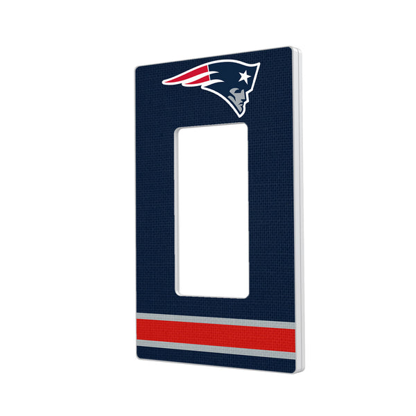 New England Patriots Stripe Hidden-Screw Light Switch Plate - Single Rocker