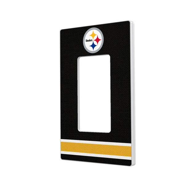 Pittsburgh Steelers Stripe Hidden-Screw Light Switch Plate - Single Rocker