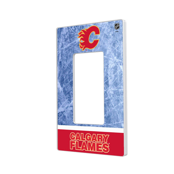 Calgary Flames Ice Wordmark Hidden-Screw Light Switch Plate