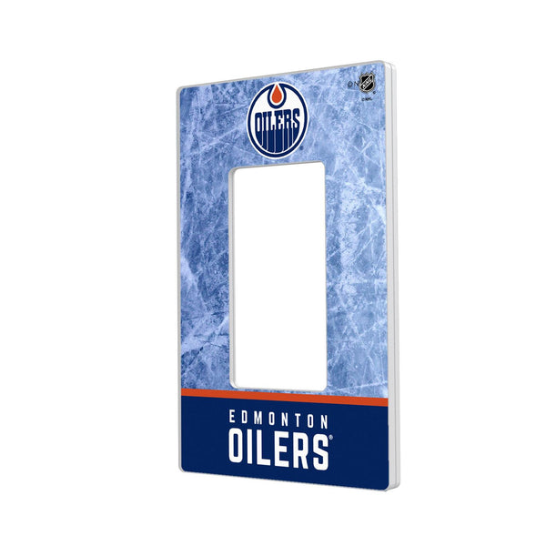 Edmonton Oilers Ice Wordmark Hidden-Screw Light Switch Plate