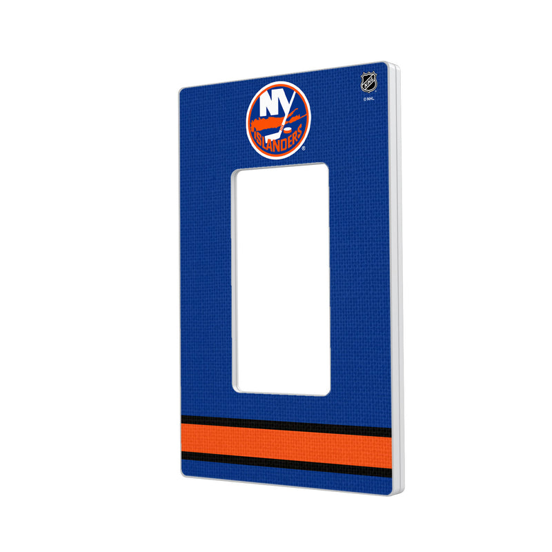 New York Islanders Stripe Hidden-Screw Light Switch Plate - Single Rocker