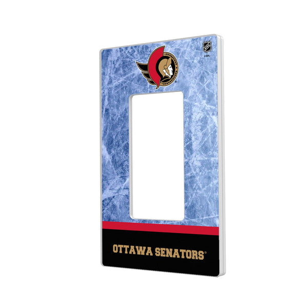 Ottawa Senators Ice Wordmark Hidden-Screw Light Switch Plate