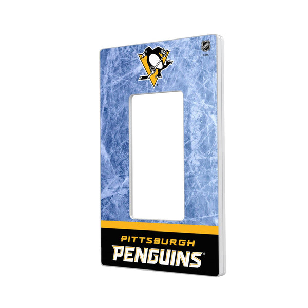 Pittsburgh Penguins Ice Wordmark Hidden-Screw Light Switch Plate