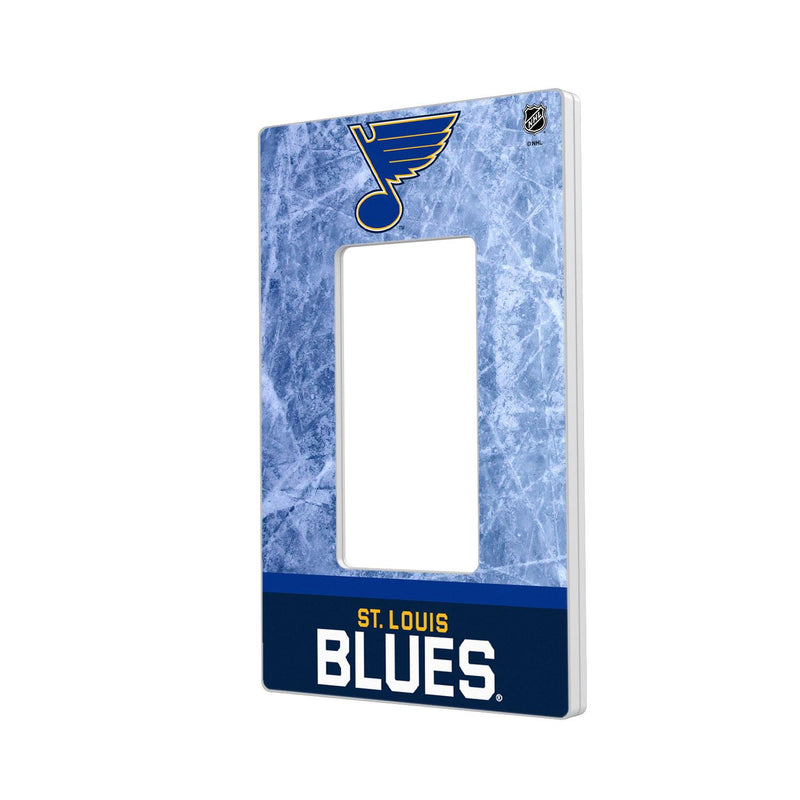 St. Louis Blues Ice Wordmark Hidden-Screw Light Switch Plate