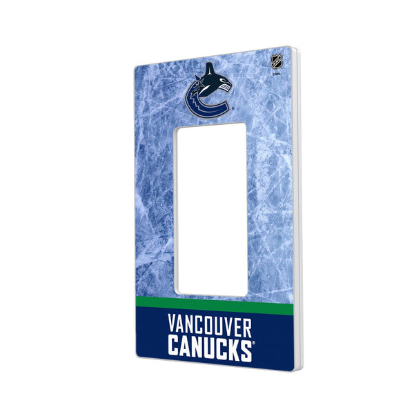 Vancouver Canucks Ice Wordmark Hidden-Screw Light Switch Plate