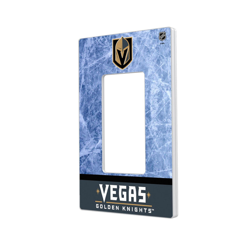 Vegas Golden Knights Ice Wordmark Hidden-Screw Light Switch Plate