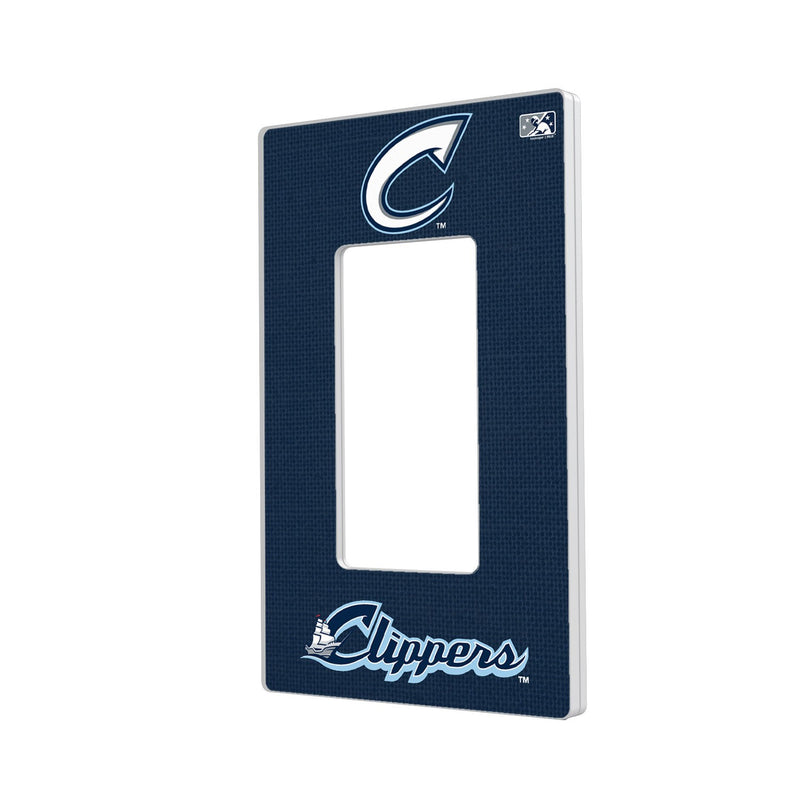 Columbus Clippers Solid Hidden-Screw Light Switch Plate - Single Rocker