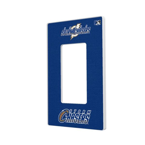 Omaha Storm Chasers Solid Hidden-Screw Light Switch Plate - Single Rocker