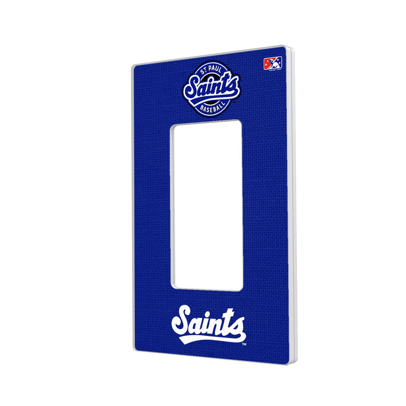 St. Paul Saints Solid Hidden-Screw Light Switch Plate - Single Rocker