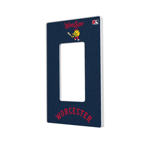 Worcester Red Sox Solid Hidden-Screw Light Switch Plate - Single Rocker