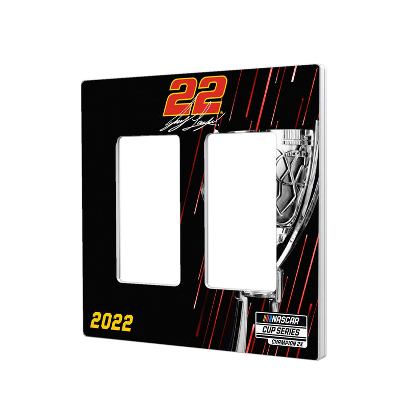 Joey Logano Penske 22 2022 NASCAR Champ Hidden-Screw Light Switch Plate - Double Rocker