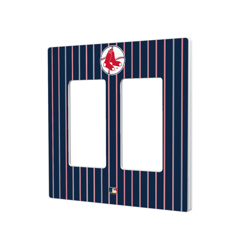 Boston Red Sox 1970-1975 - Cooperstown Collection Pinstripe Hidden-Screw Light Switch Plate - Double Rocker