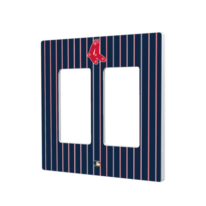 Boston Red Sox 1924-1960 - Cooperstown Collection Pinstripe Hidden-Screw Light Switch Plate - Double Rocker
