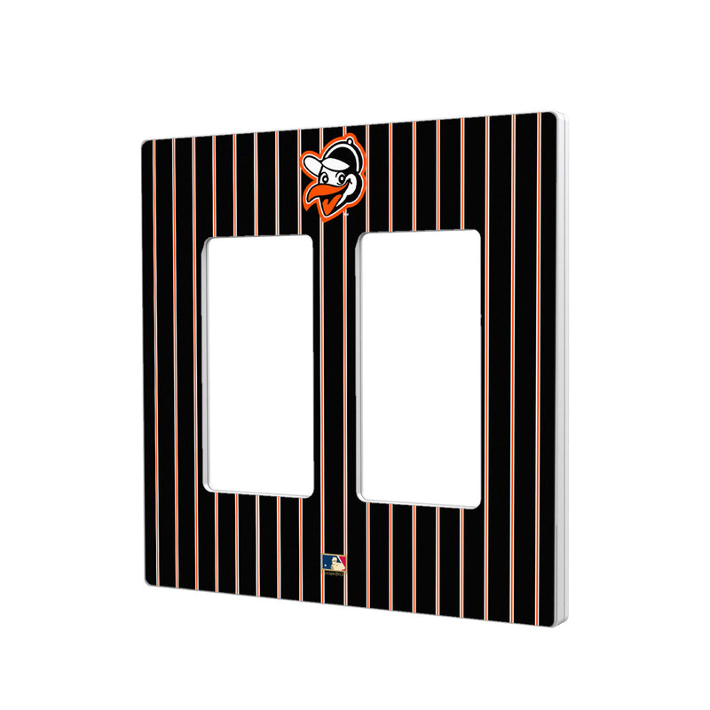 Baltimore Orioles 1955 - Cooperstown Collection Pinstripe Hidden-Screw Light Switch Plate - Double Rocker