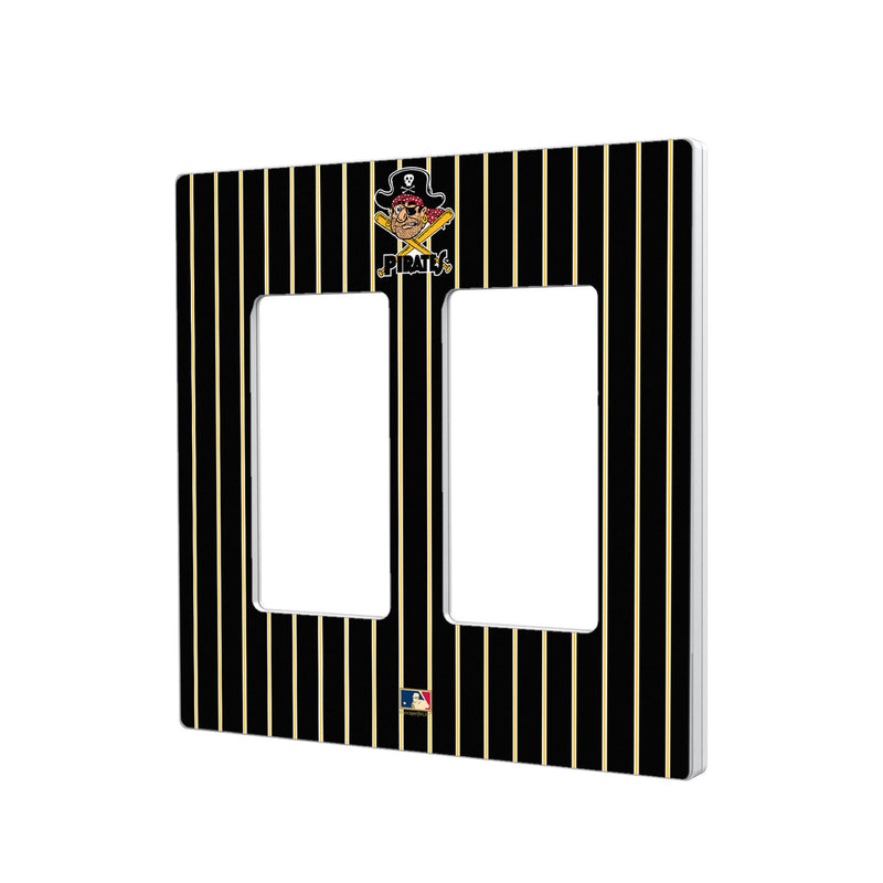 Pittsburgh Pirates 1958-1966 - Cooperstown Collection Pinstripe Hidden-Screw Light Switch Plate - Double Rocker