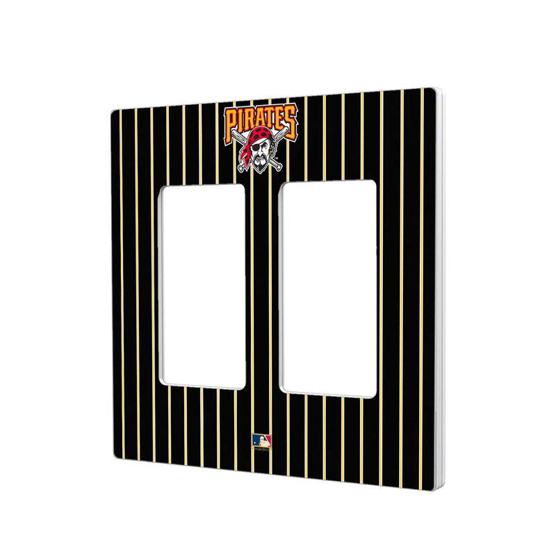 Pittsburgh Pirates 1997-2013 - Cooperstown Collection Pinstripe Hidden-Screw Light Switch Plate - Double Rocker