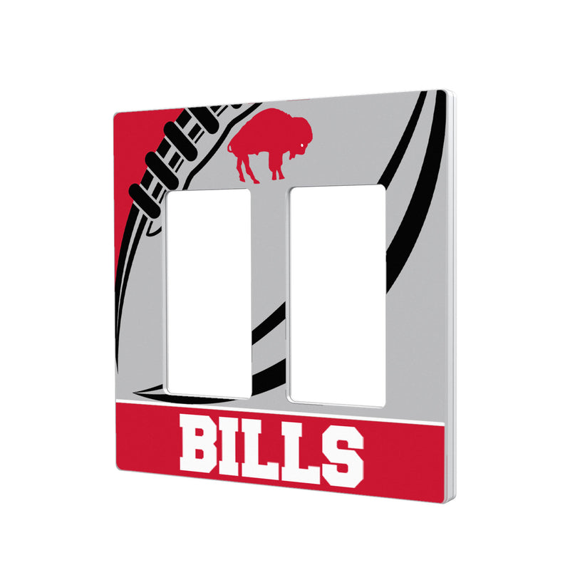 Buffalo Bills Passtime Hidden-Screw Light Switch Plate - Double Rocker