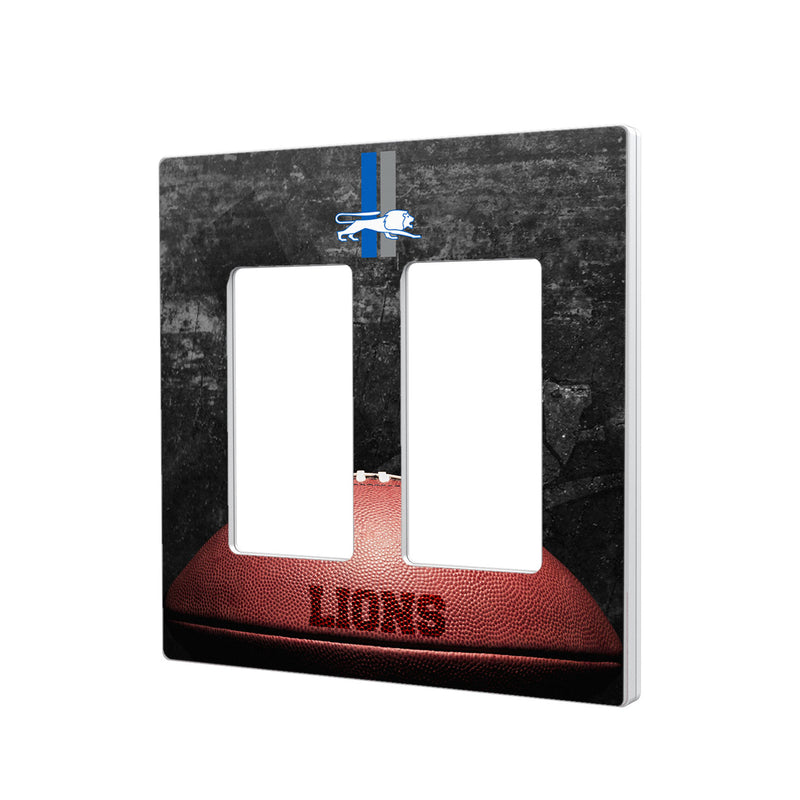Detroit Lions Retro Legendary Hidden-Screw Light Switch Plate - Double Rocker