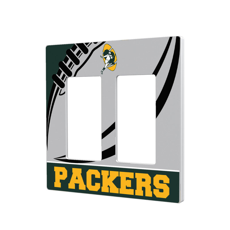 Green Bay Packers Historic Collection Passtime Hidden-Screw Light Switch Plate - Double Rocker
