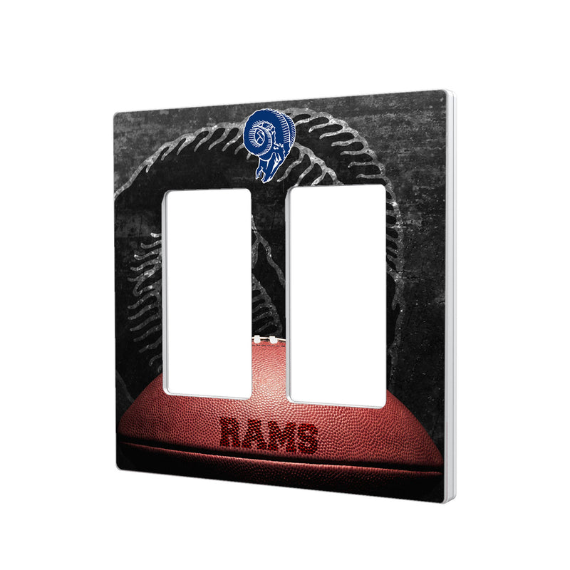 Los Angeles Rams Legendary Hidden-Screw Light Switch Plate - Double Rocker