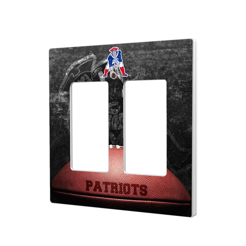 New England Patriots Legendary Hidden-Screw Light Switch Plate - Double Rocker