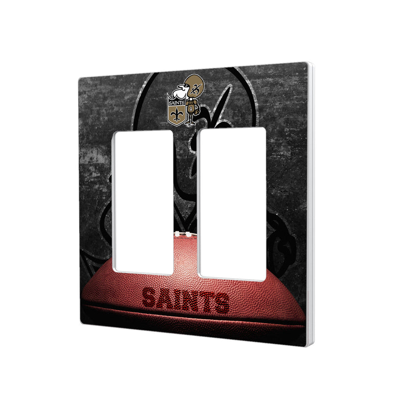 New Orleans Saints Legendary Hidden-Screw Light Switch Plate - Double Rocker