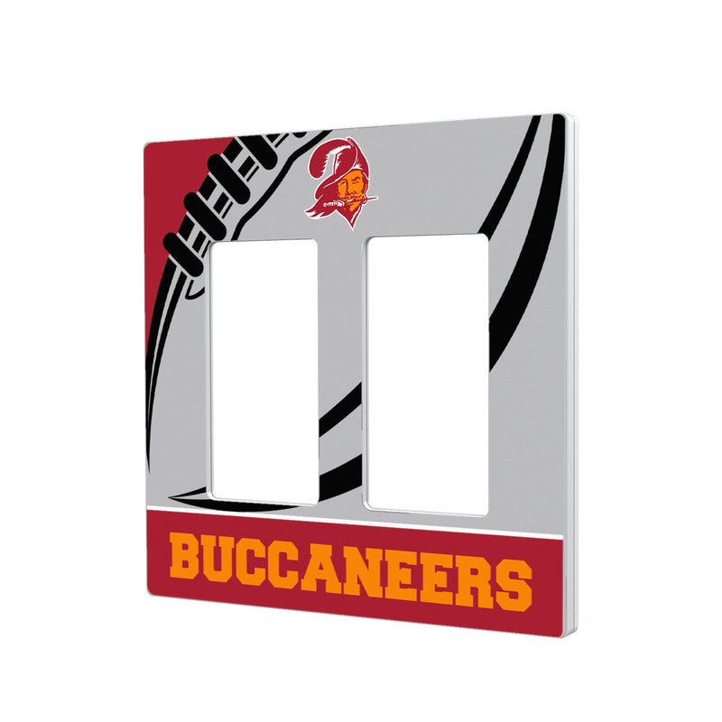 Tampa Bay Buccaneers Passtime Hidden-Screw Light Switch Plate - Double Rocker