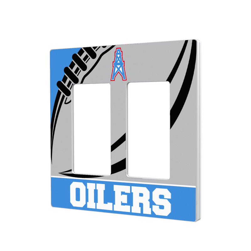 Houston Oilers Passtime Hidden-Screw Light Switch Plate - Double Rocker